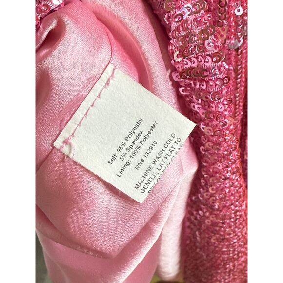 Show Me Your Mumu x Revolve pink sequin Best Bow mini Dress pockets - Picture 6 of 8